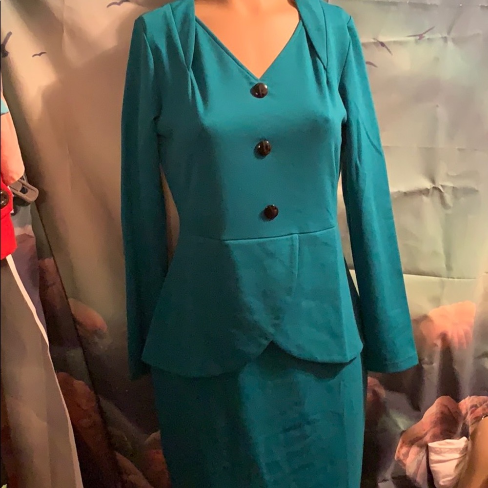 NWT nice forever Turquoise dress size 8 soft